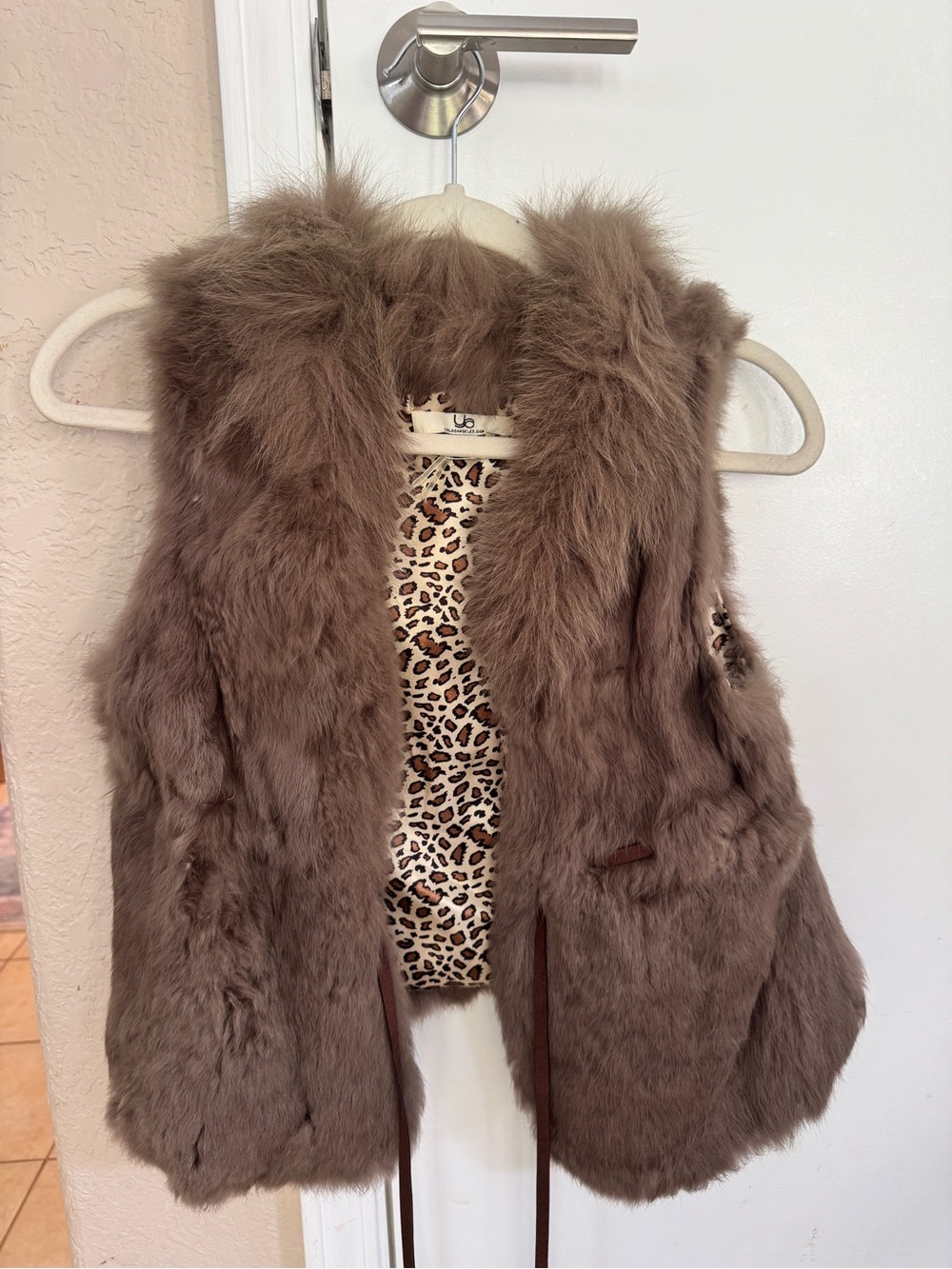 Faux Fur Vest - Taupe Brown Women’s Vest